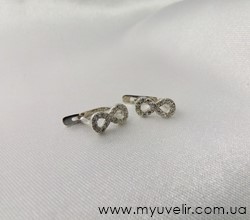  Сережки восьмерки